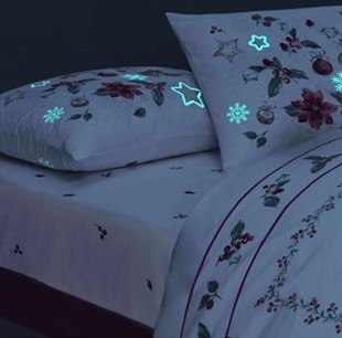 ND Glow Parlayan Çift Kişilik Nevresim Takımı Charm Kırmızı