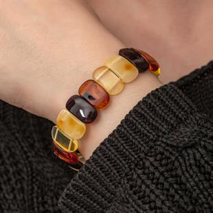 Hk Yetişkin Kehribar Bileklik Damla|Gümüş Takı Hediyelik Ürünler