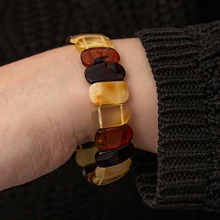 Hk Yetişkin Kehribar Bileklik Damla|Gümüş Takı Hediyelik Ürünler