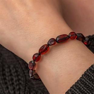 Hk Yetişkin Kehribar Bileklik Damla|Gümüş Takı Hediyelik Ürünler