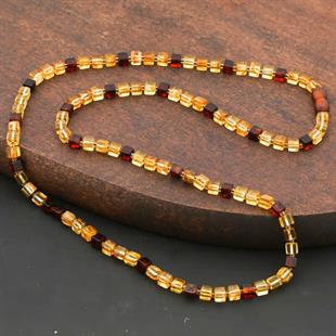 Hk Yetişkin Kehribar Damla Kolye|Gümüş Takı Hediyelik Ürünler