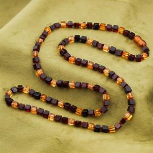 Hk Yetişkin Kehribar Damla Kolye|Gümüş Takı Hediyelik Ürünler