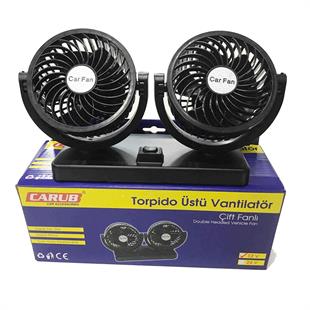 Hko Vantilatör 12V Torpido Üstü 2Li Fanlı Ayarlı