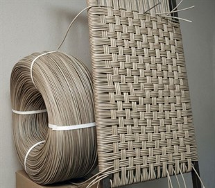 Sentetik Rattan Plastik Yuvarlak Bej 3mm 10 Kg