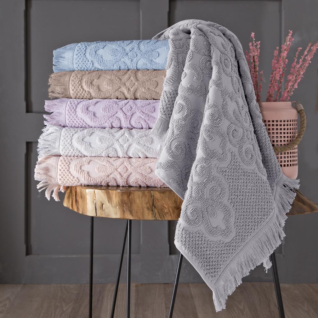 Altınbaşak Jakarlı 6lı 70x140 Banyo Havlusu Neroli