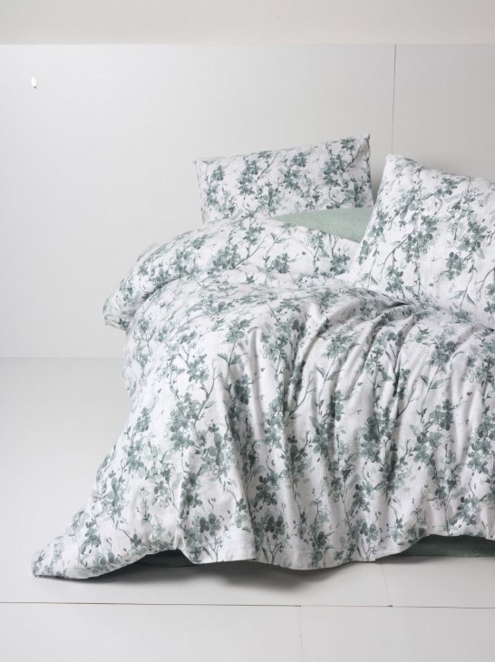 Cotton Box Flanel Nevresim Takımı Çift Kişilik Casey Petrol