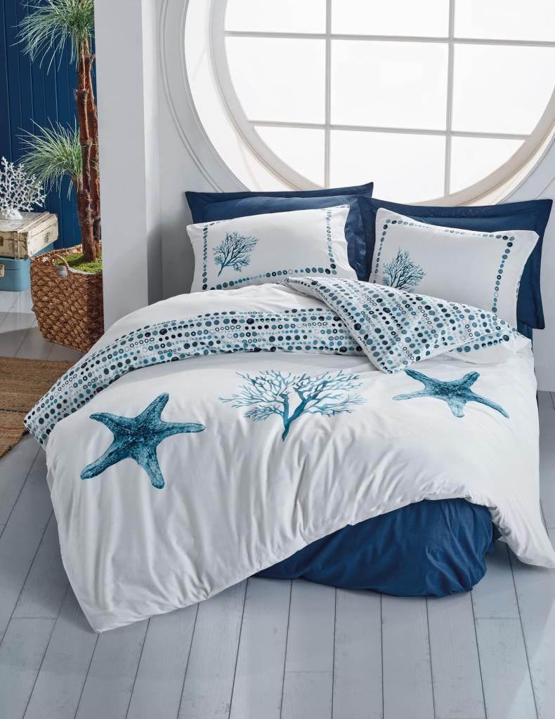Cotton Box Maritime Nevresim Takımı Çift Kişilik Star Lacivert