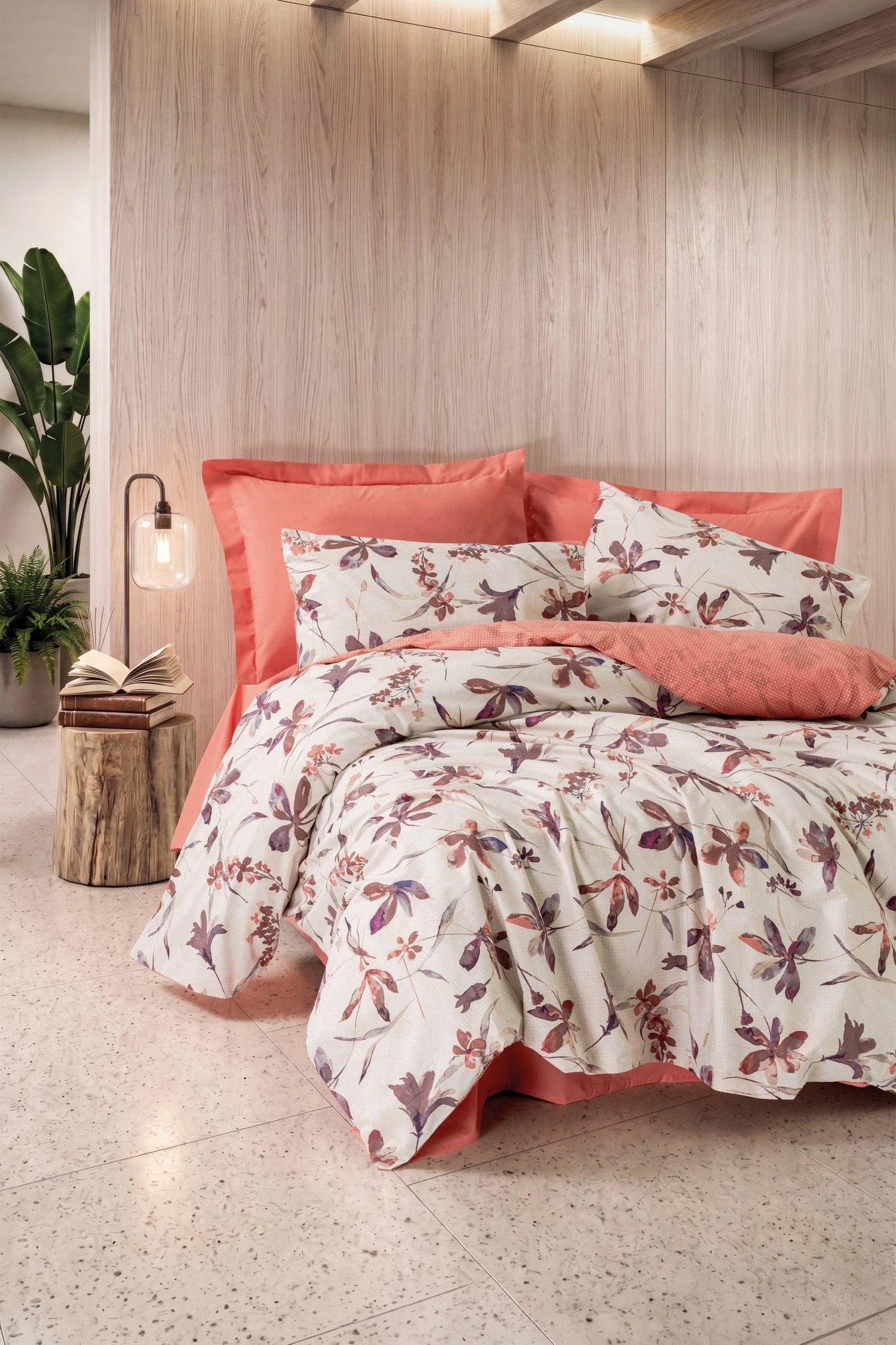 Cotton Box Modeline Çift Kişilik Nevresim Takımı Wilda Tarçın
