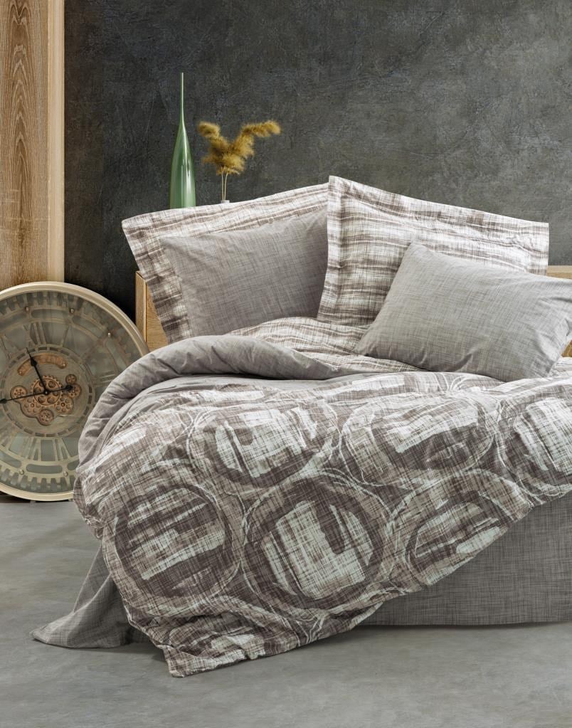 Cotton Box Modern Çift Kişilik Nevresim Takımı Root Vizon