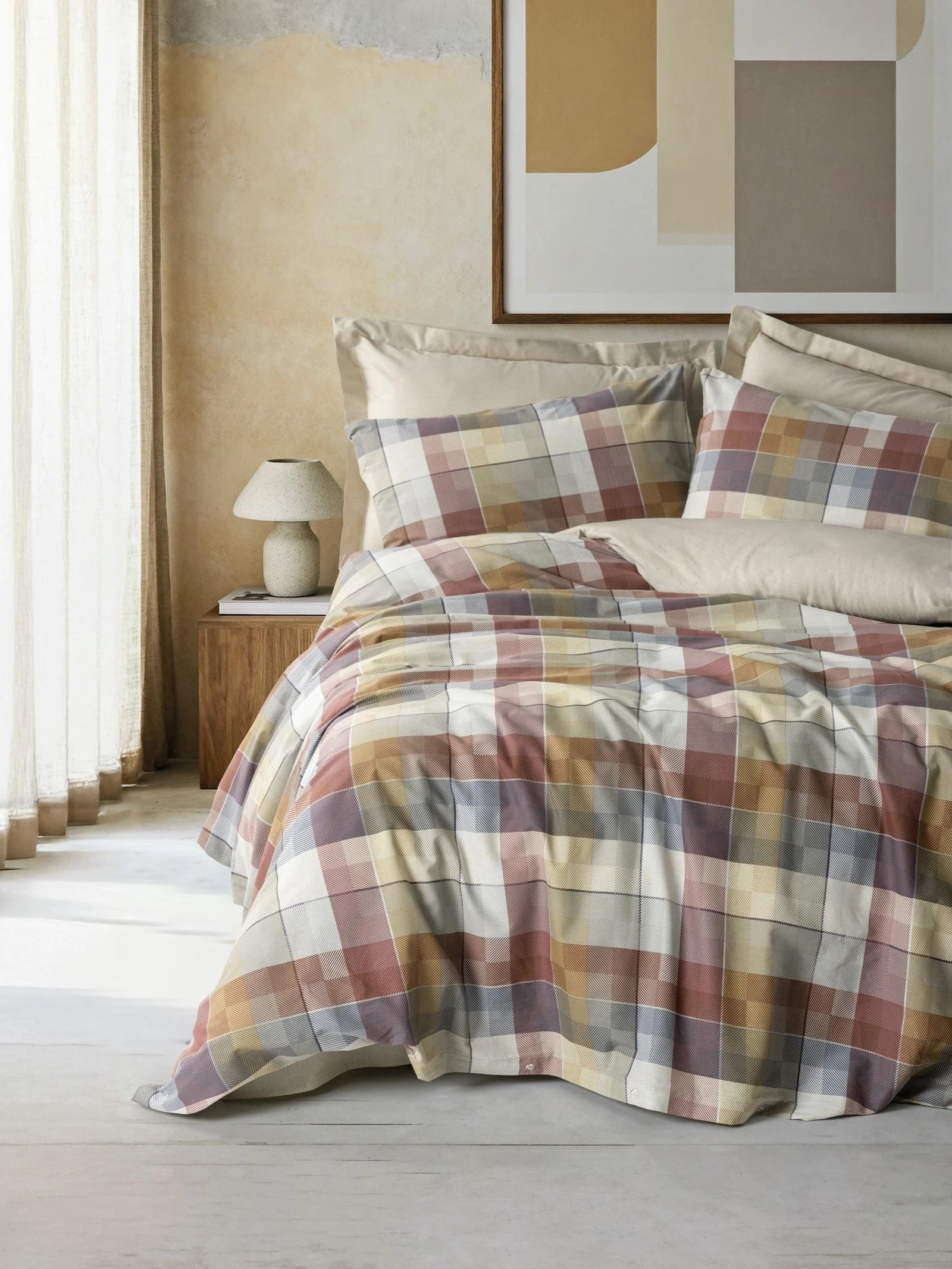 Cotton Box Ranforce Nevresim Takımı Çift Kişilik Terra Bej