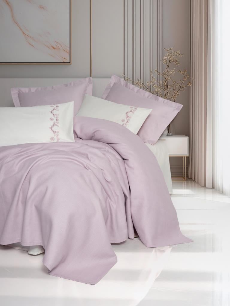 Cotton Box Serenity Bambu Çift Kişilik Pike Takımı Vaila Lila