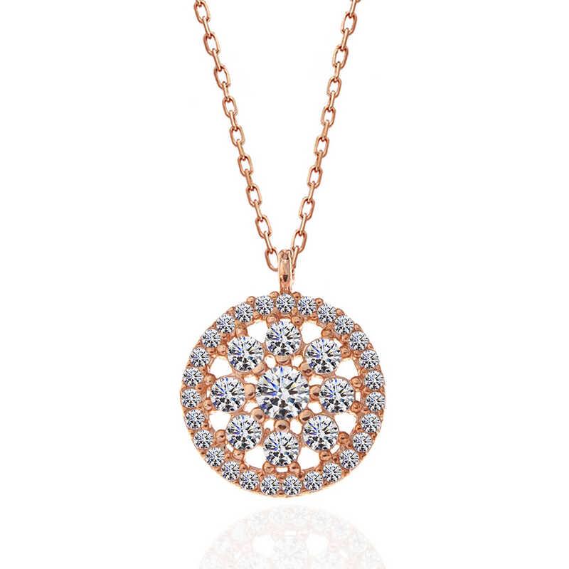 ​Gümüş Rose Çiçek Kadın Kolye