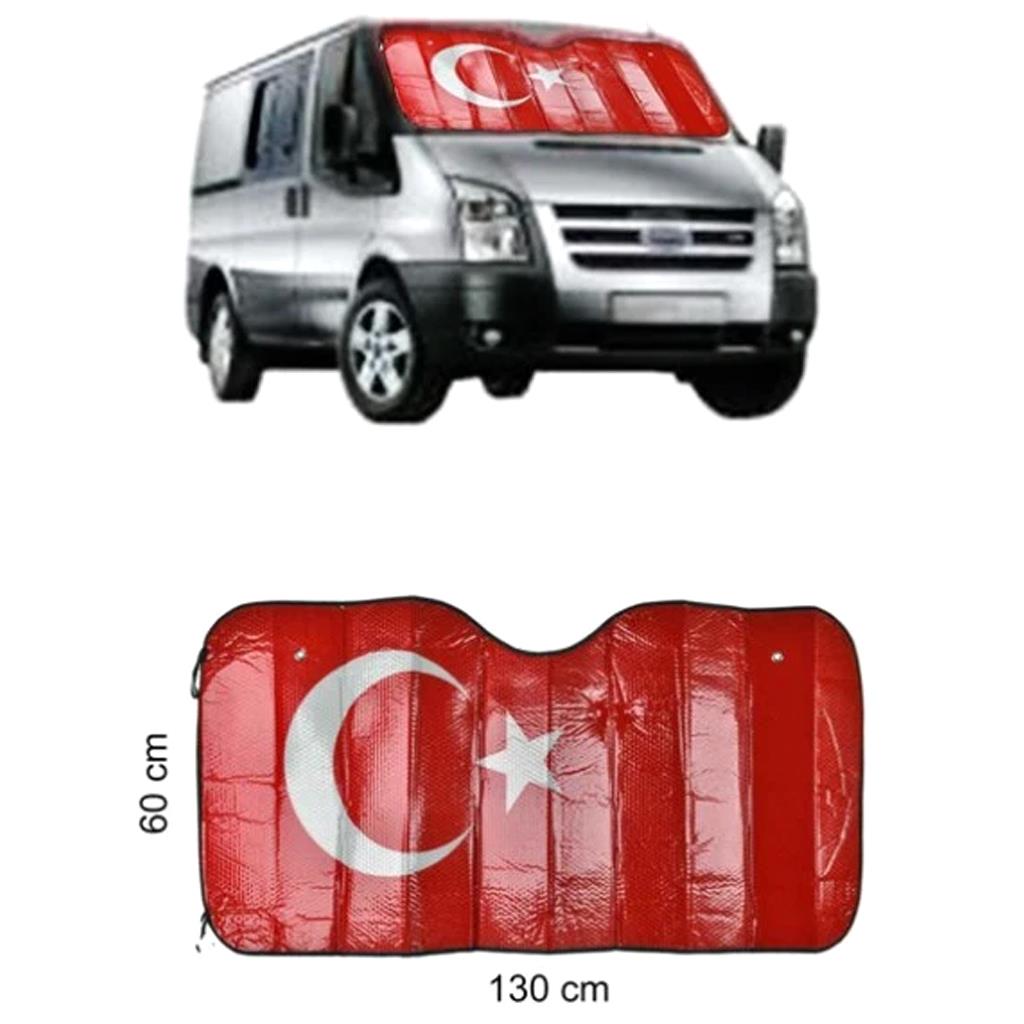 Hko Oto Cam Ön Güneslik Taksi Metalize Balonlu Türk Bayraklı 60*130 NikelHKO7BR4956021