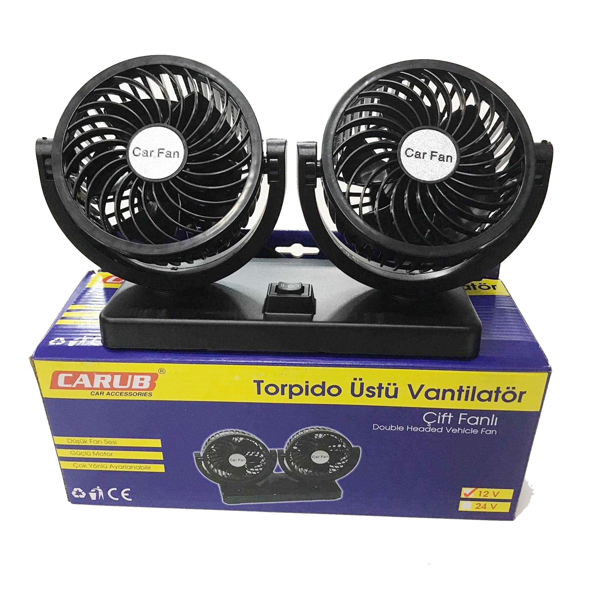 Hko Vantilatör 12V Torpido Üstü 2Li Fanlı AyarlıHKOBR6400607