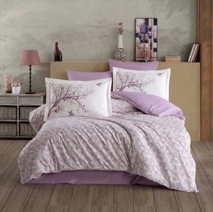 Hobby Çift Kişilik Poplin Nevresim Arianna Mürdüm