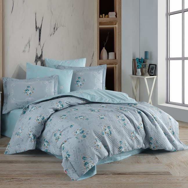 Hobby Çift Kişilik Poplin Nevresim Martha Mint