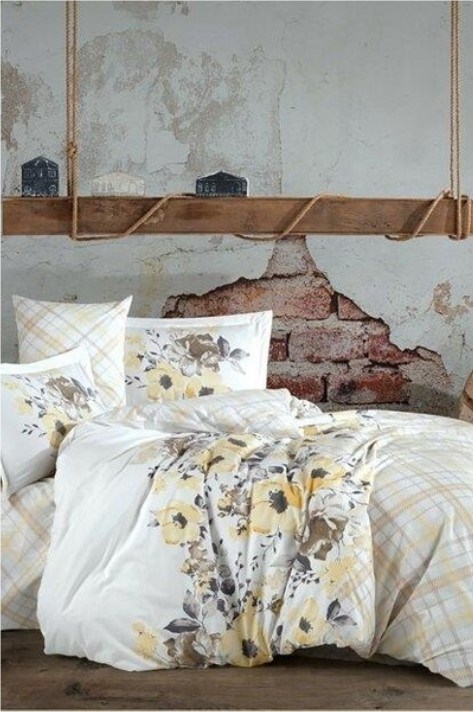 Hobby Kingsize Poplin Nevresim Belinda Sarı