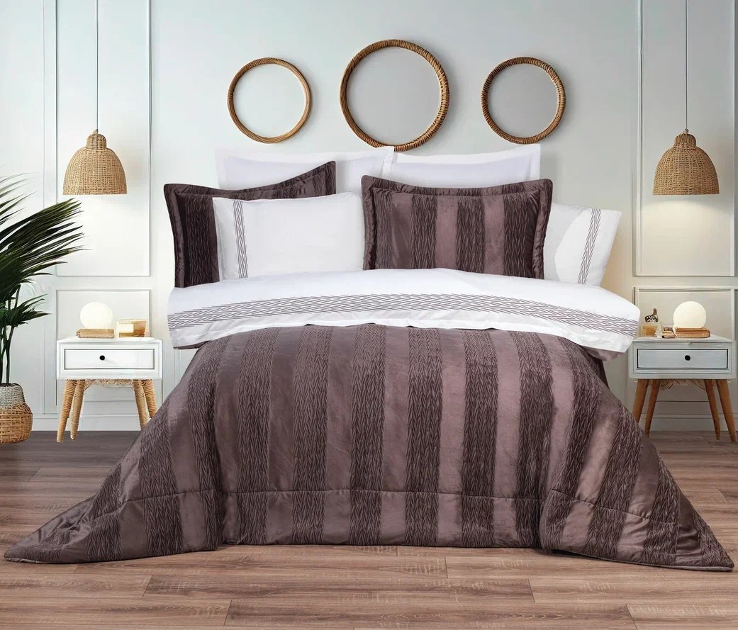 Hobby Nirvana Yatak Örtüsü Seti Kahve