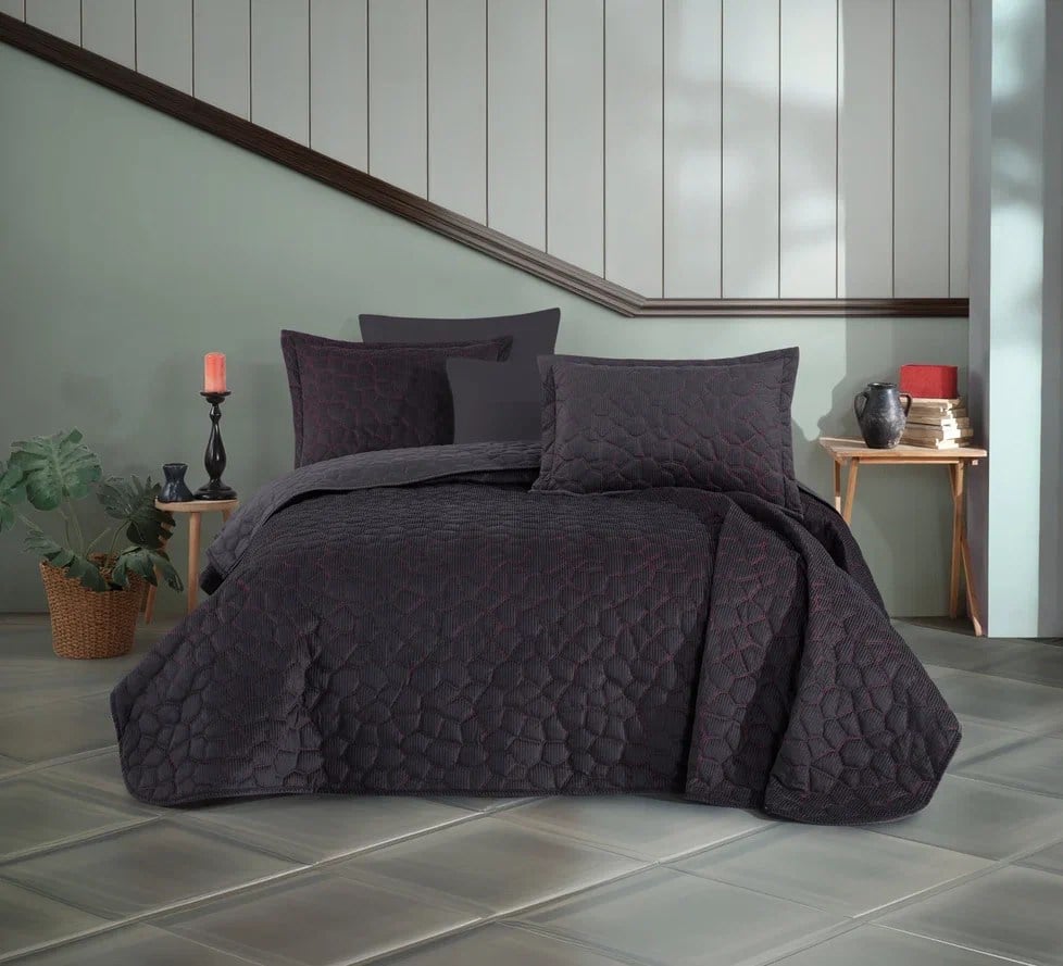 Hobby Silvana Yatak Örtüsü Antrasit