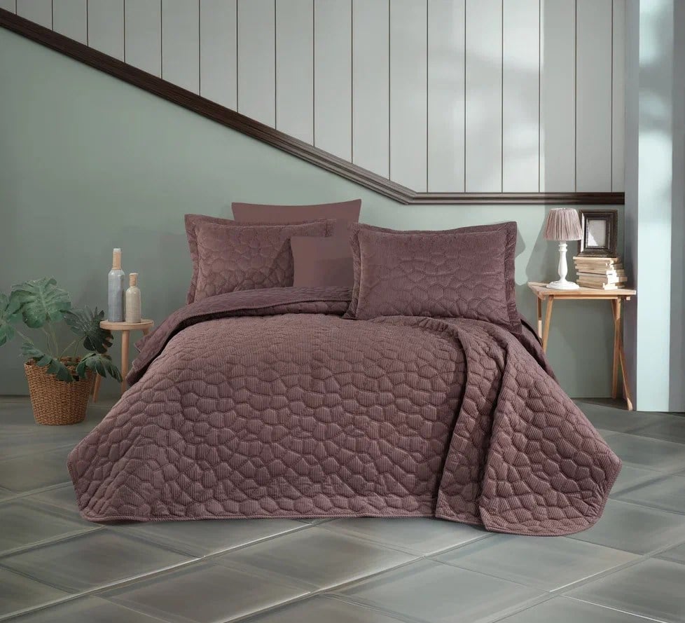 Hobby Silvana Yatak Örtüsü Gülkurusu