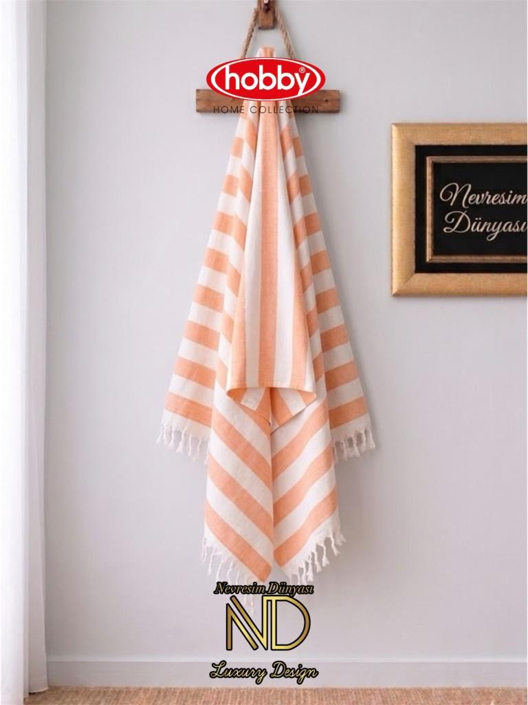 Hobby Stripe Somon Plaj Havlusu 70x140