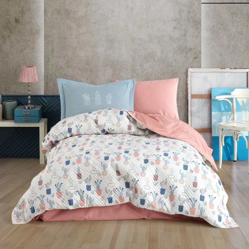 Hobby Tek Kişilik Poplin Nevresim Takımı Paradise Mavi