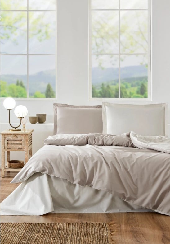 Özdilek Çift Kişilik Ranforce Nevresim Takımı Colourist  Kum Beji Vanilya