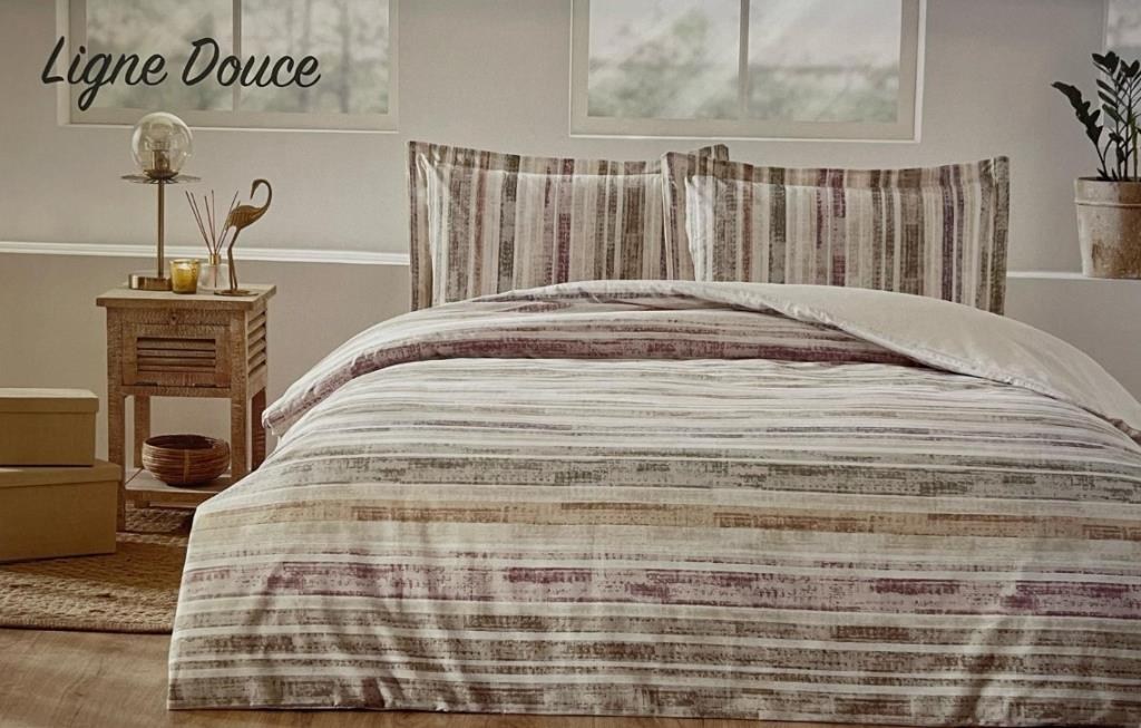 Özdilek Çift Kişilik Ranforce Nevresim Takımı Ligne Douce Krem