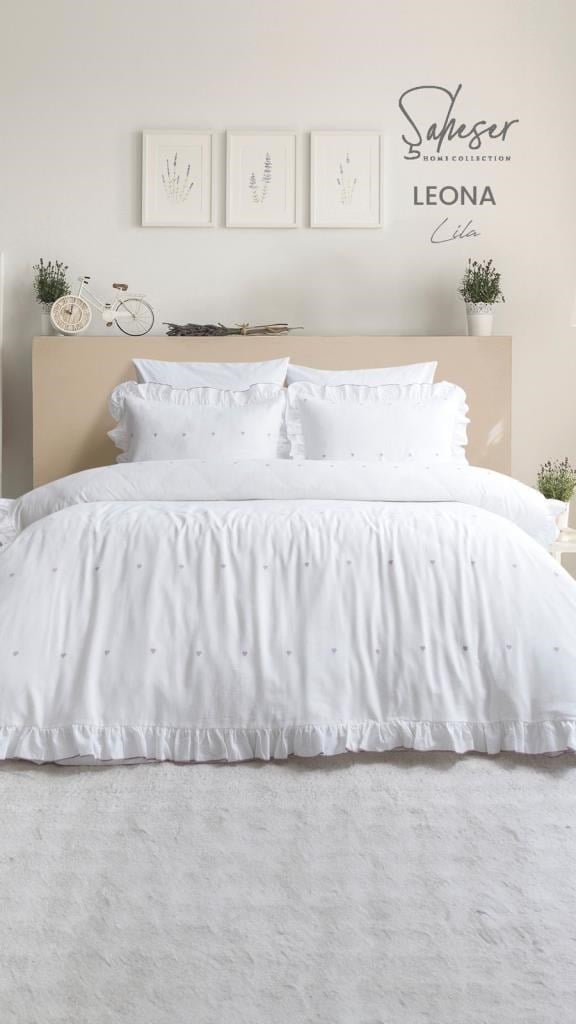 Şaheser Home Collection Jakarlı Nevresim Takımı Çift Kişilik Leona Lila