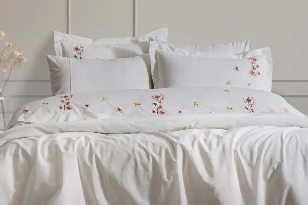 Şaheser Home Collection Nakışlı Çift Kişilik Nevresim Takımı Amber