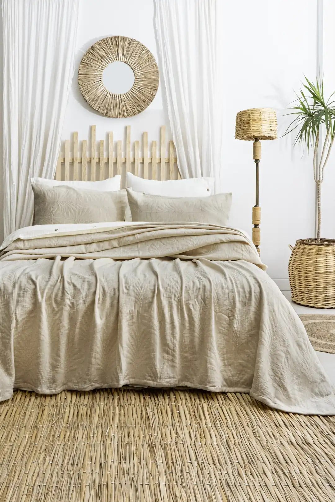 Şaheser Home Collection Yatak Örtüsü Çift Kişilik Silvia Bej