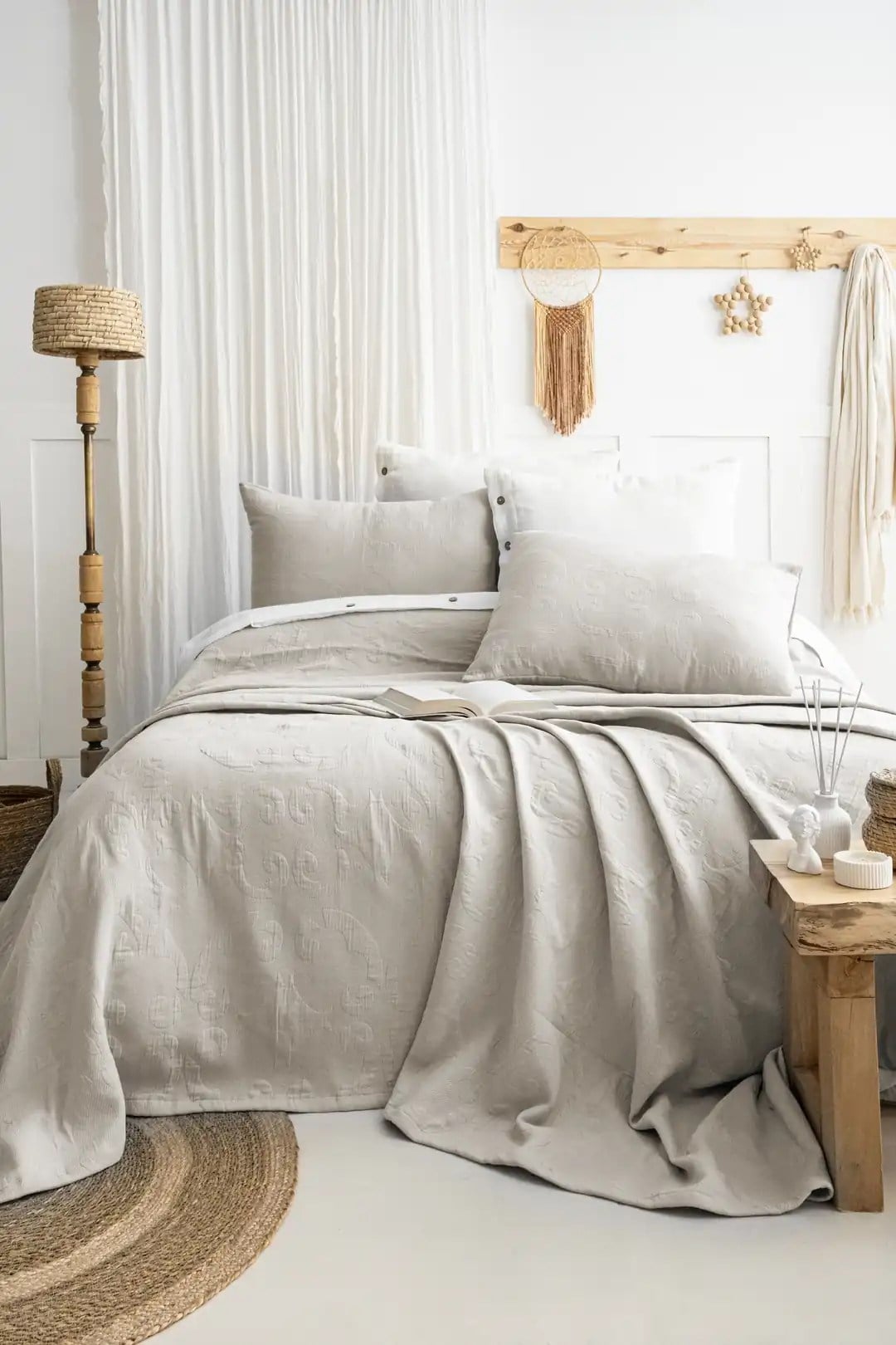 Şaheser Home Collection Yatak Örtüsü Çift Kişilik Julia Bej