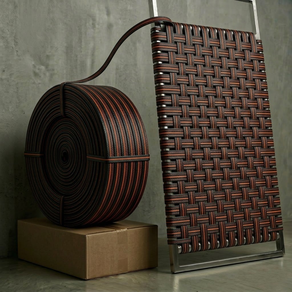 Sentetik Rattan Plastik  K.Kahve-Turuncu 10 Kg4301