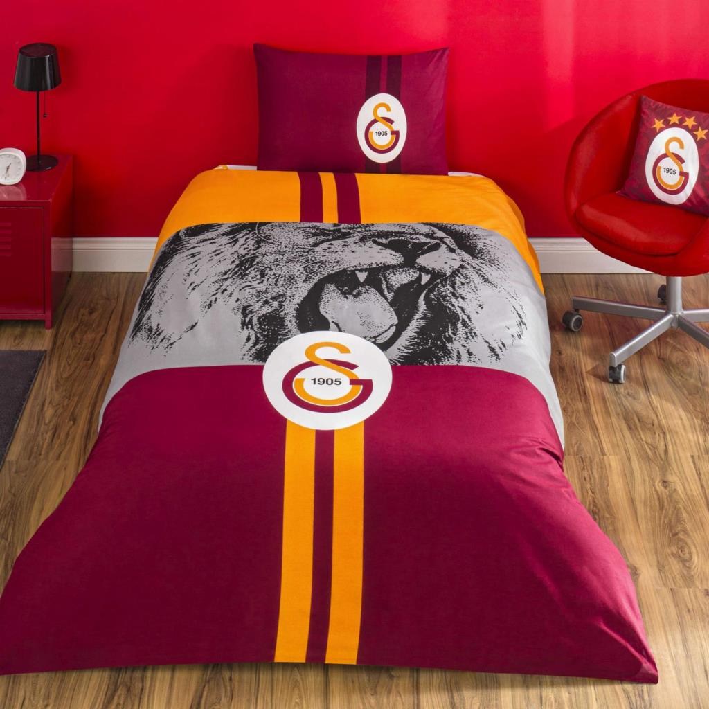 Taç Galatasaray Şampiyon Aslan Tek Kişilik Lisanslı Nevresim Takımı