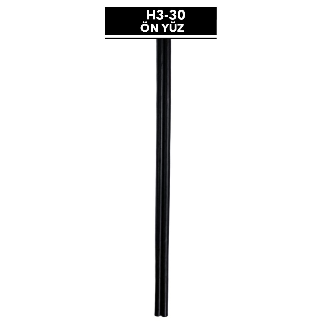 Yassı Sentetik Rattan Plastik Kuş Kanadı Siyah 48 Kg (4 Top)H3-30
