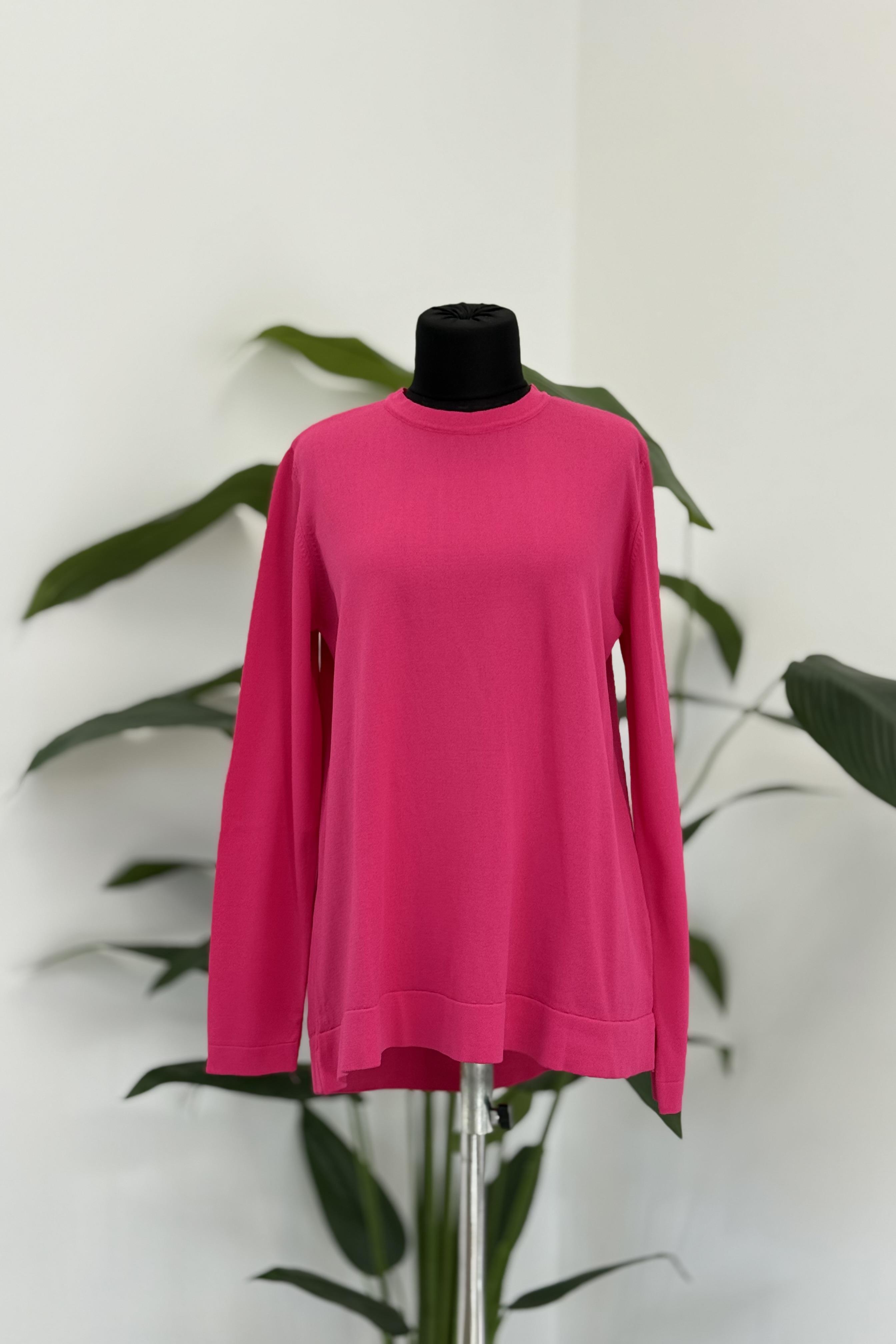 Nuss 902 Etek Üstü Oval Kesim Tunik - Fuşya