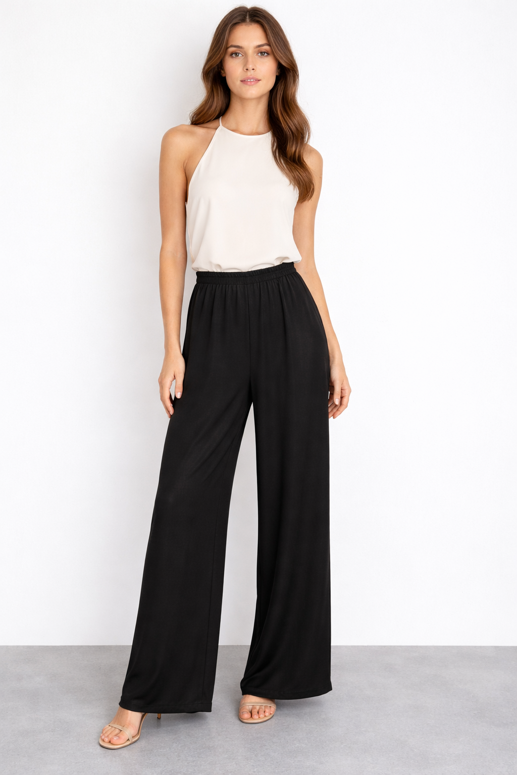 Ceremony 26Y332 Belden Lastikli Bol Paça Sapphire Pantolon - Siyah