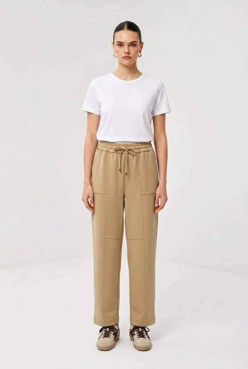 Sentez 5680 Streç Havuç Paçalı Pantolon Camel Pantolon SENTEZ 