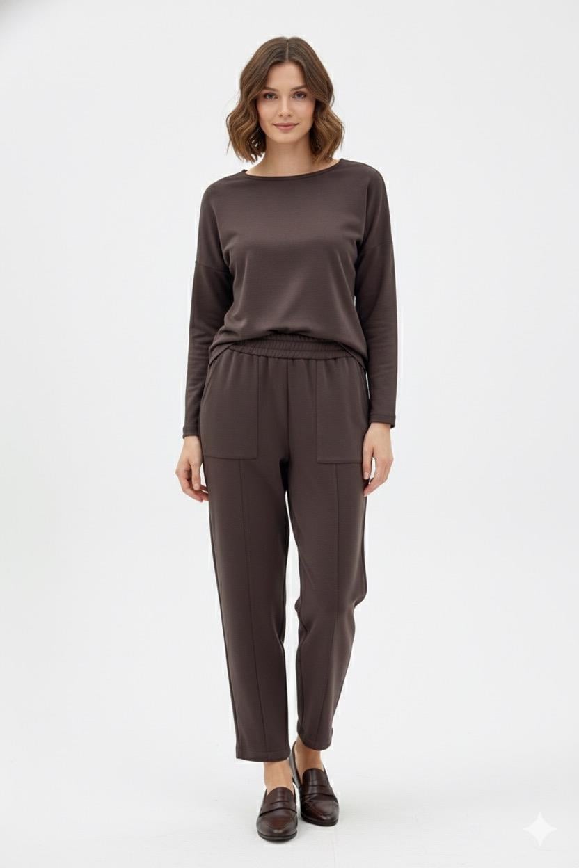 Sentez 5625 Noir Kargo Cepli Pantolon - Kahve