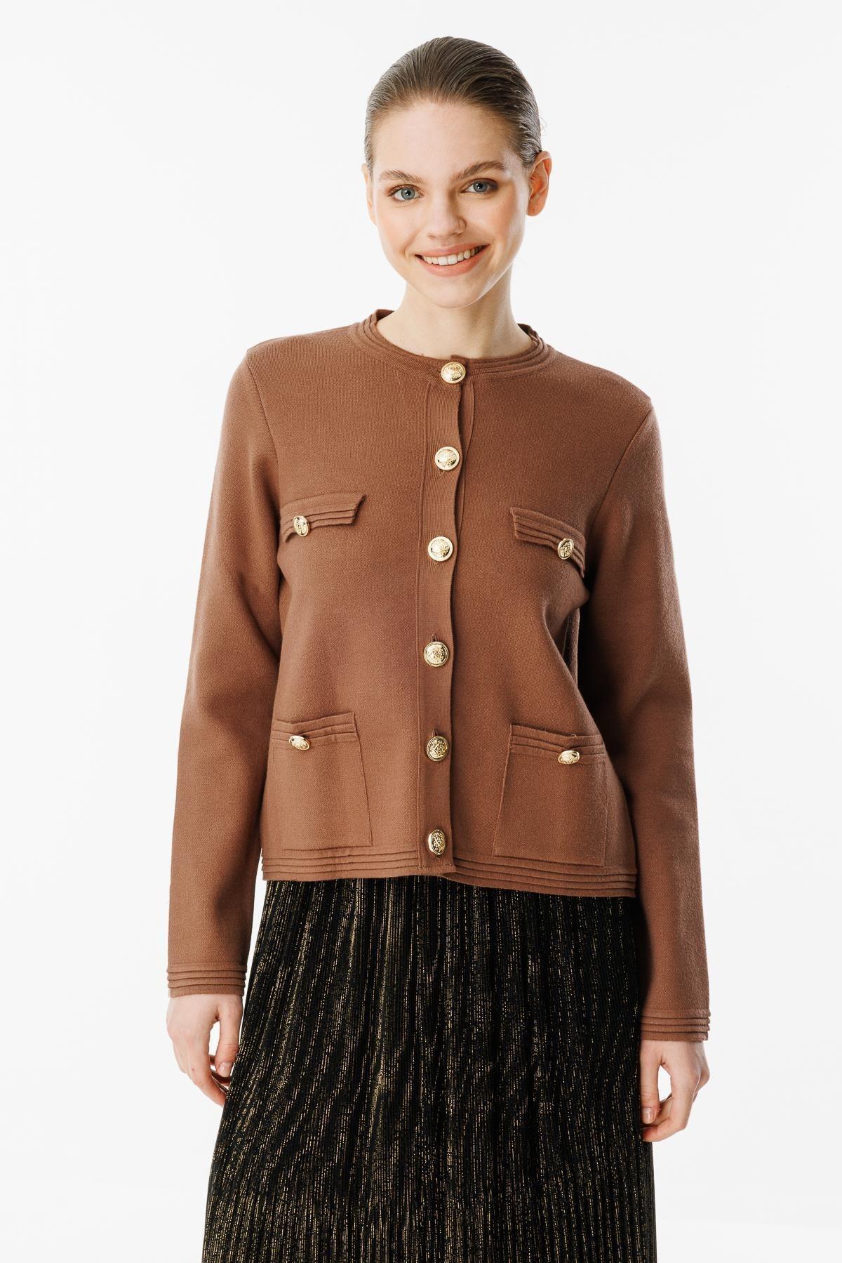 Ghisa 3078 Hırka - Kahve