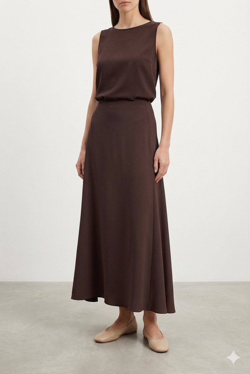 Sentez 5463 Rosse Etek - Kahve