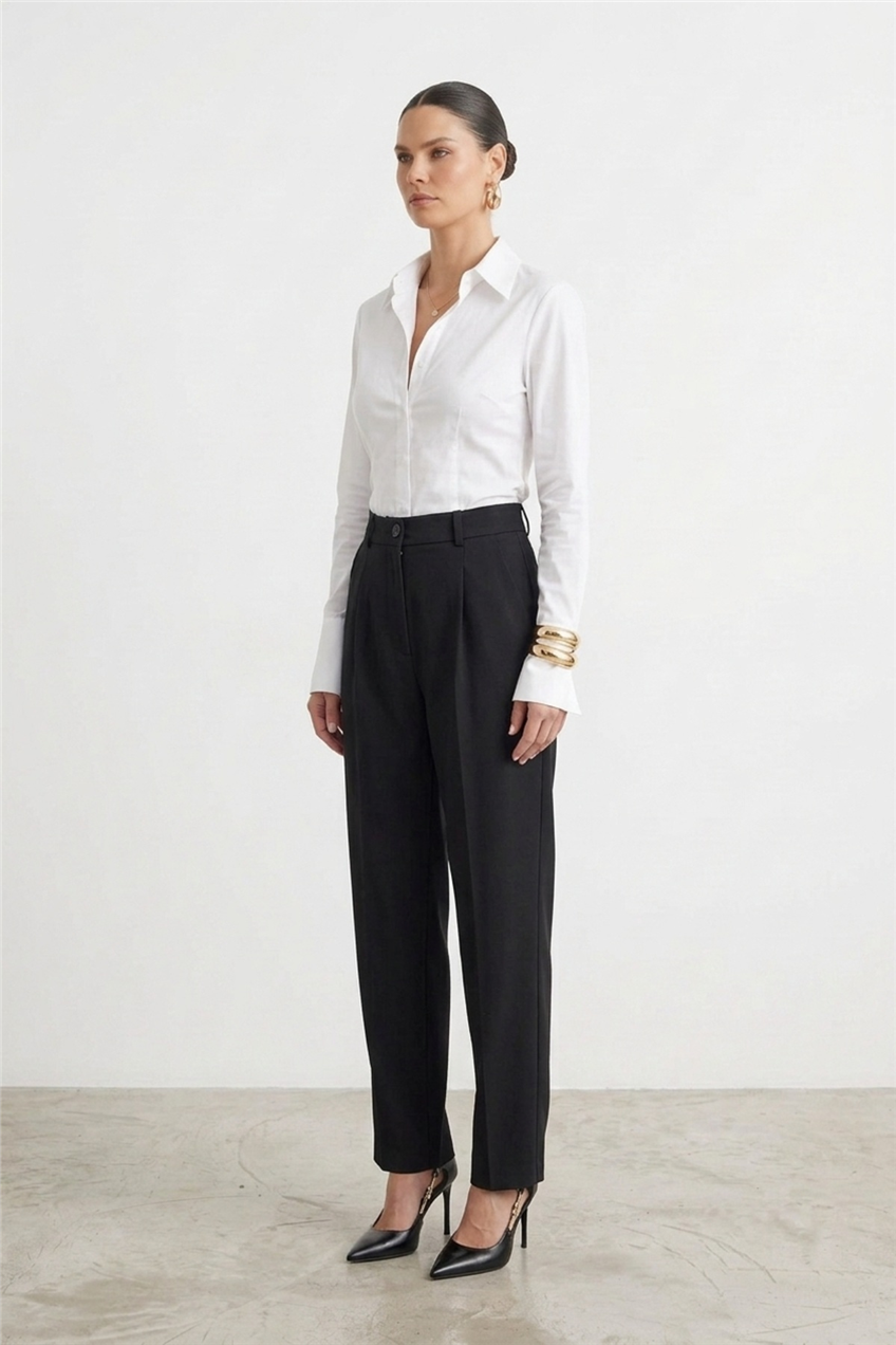 Sentez 5692 Aves Gabardin Pantolon Siyah