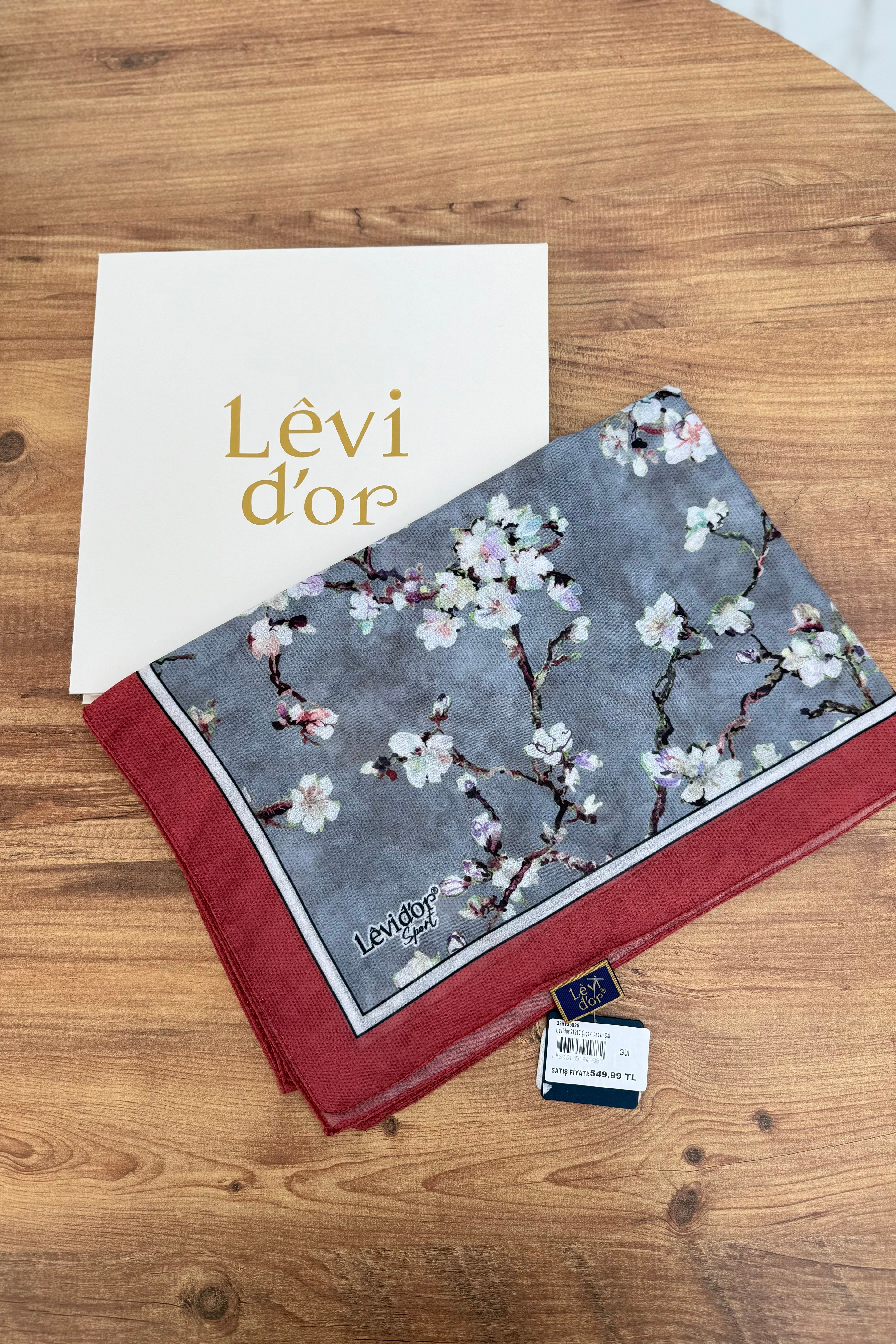 Levidor 21215 Çiçek Desen Şal - Gül Şal LEVİDOR 