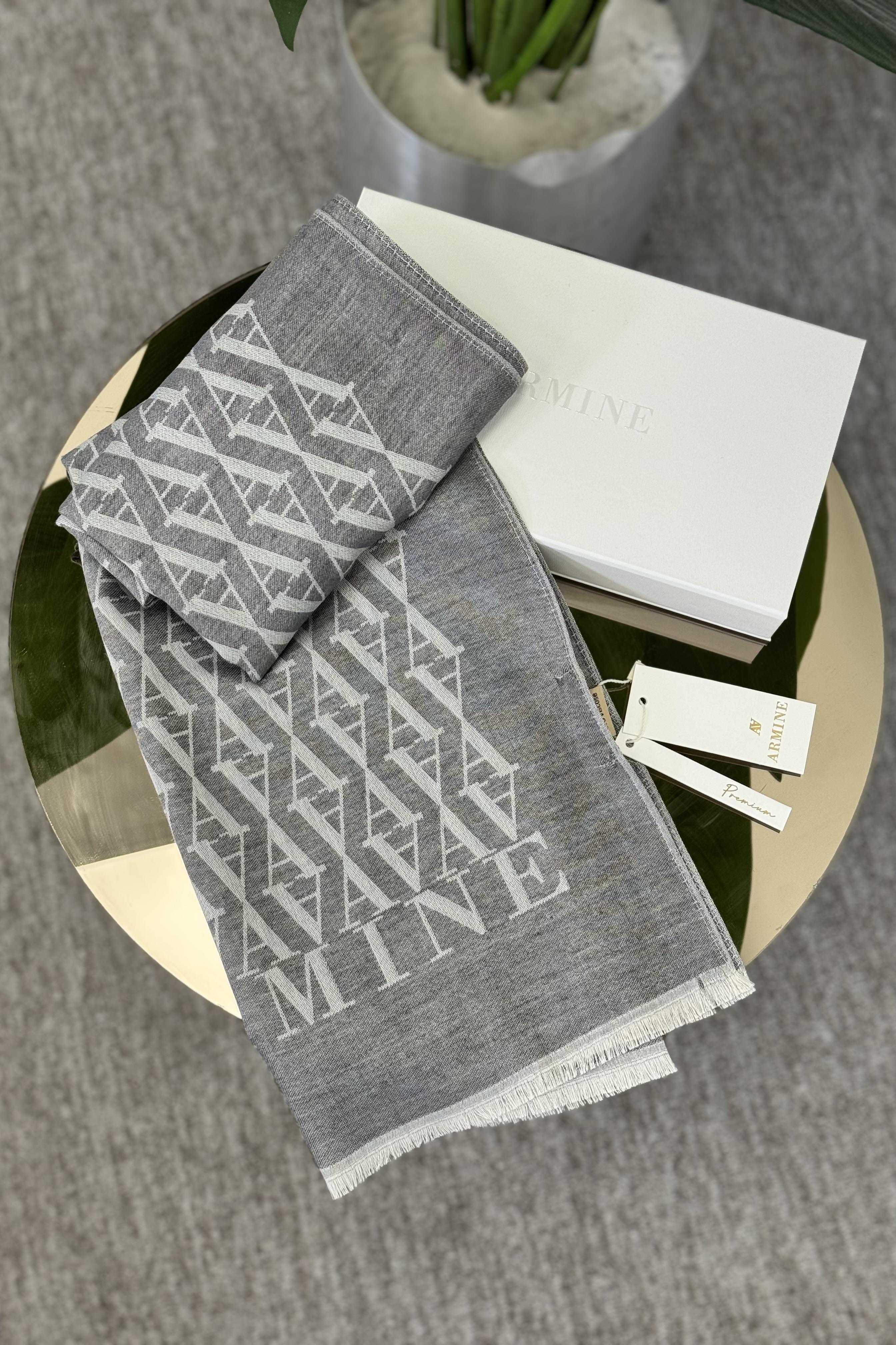 Armine Edition Şal - Açık Gri