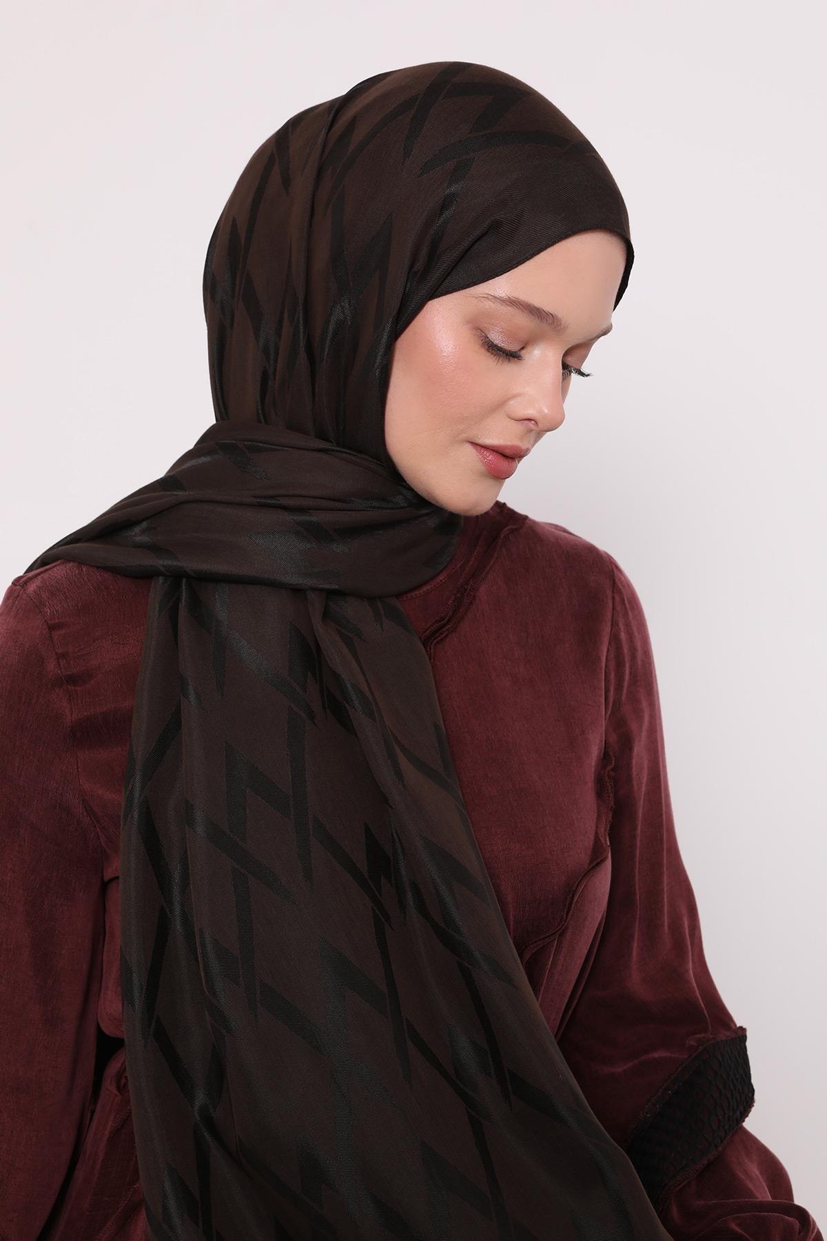 Luvensara LS004 Lyocell Şal - Acı Kahve