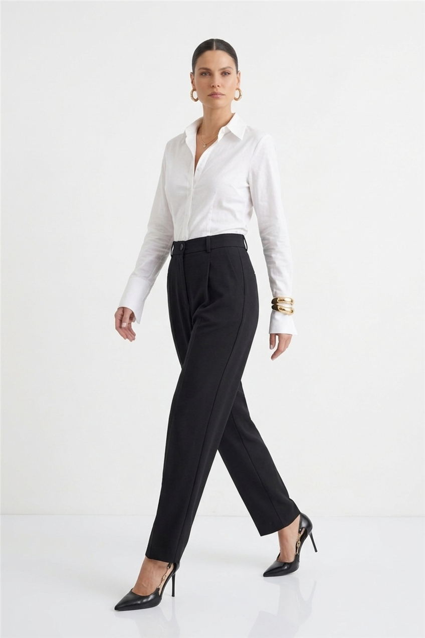 Sentez 5692 Aves Gabardin Pantolon Siyah
