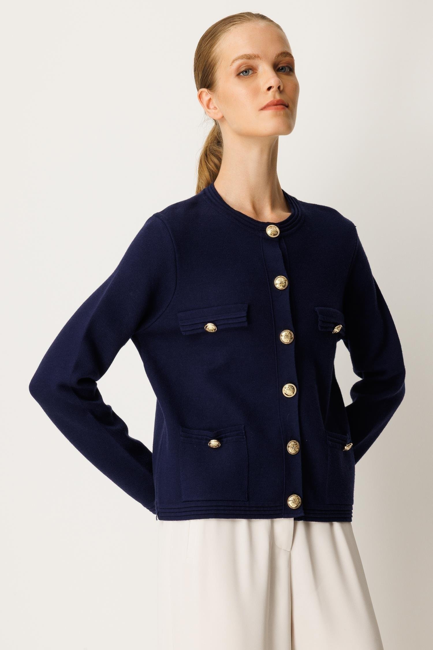 Ghisa 3078 Hırka - Lacivert