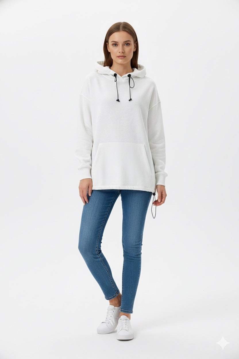 Lastik Detaylı Tunik 3188 - Ekru
