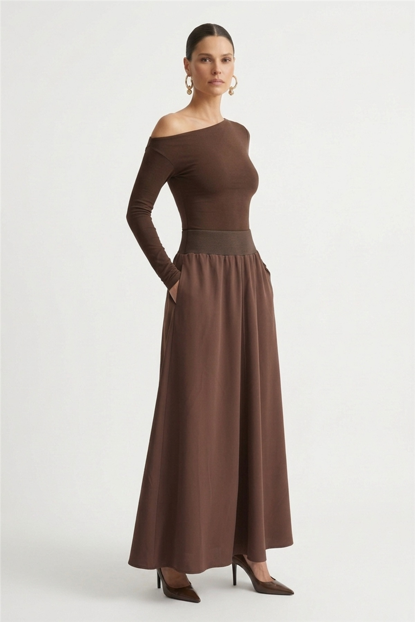 Sentez 5816 Ellena Rahat Etek Kahve
