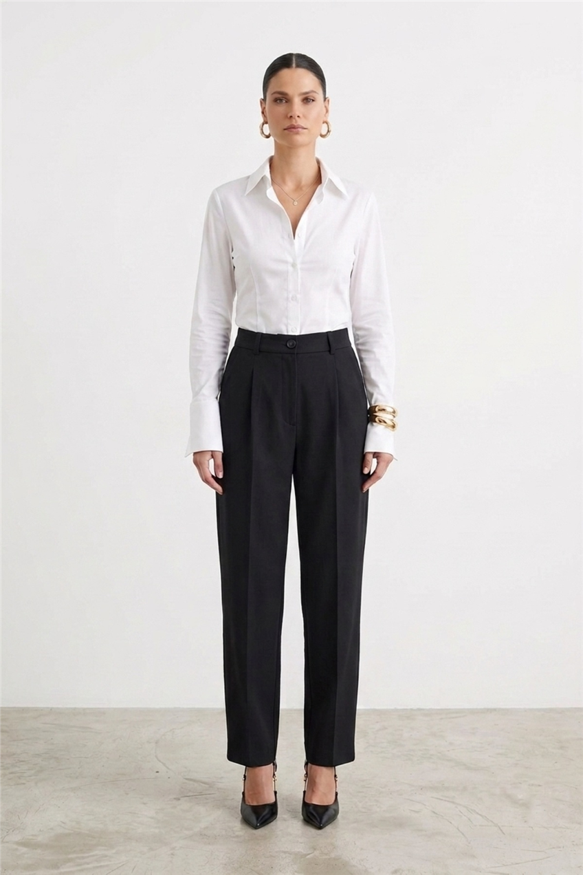 Sentez 5692 Aves Gabardin Pantolon Siyah